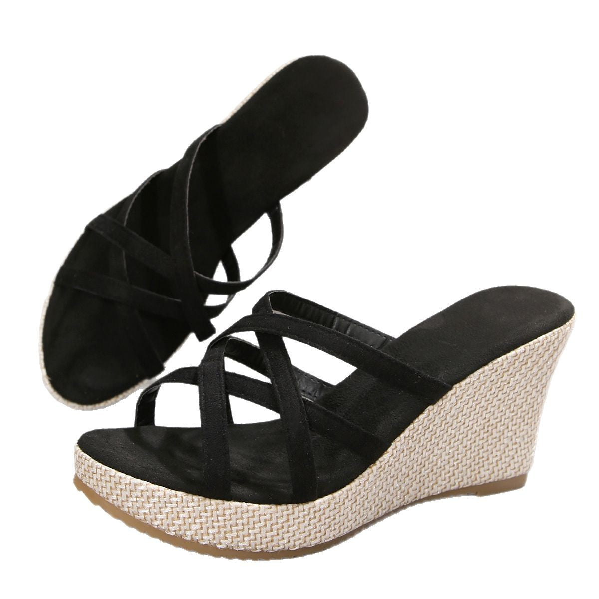 Damen Keil-Sandalen mit raffiniertem Kreuzriemen-Design und komfortabler Fußbettgestaltung Selmira