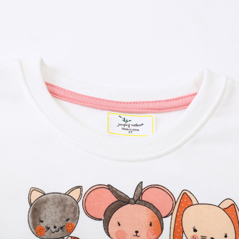 Mädchen Sweatshirt mit kreativer Tierapplikation