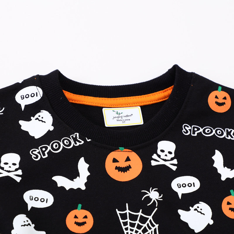 Kinder Sweatshirt mit gruseligem Halloween-Motiv