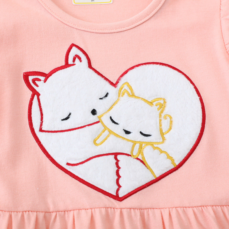 Mädchen Casual Kleid mit bezauberndem Tiermotiv