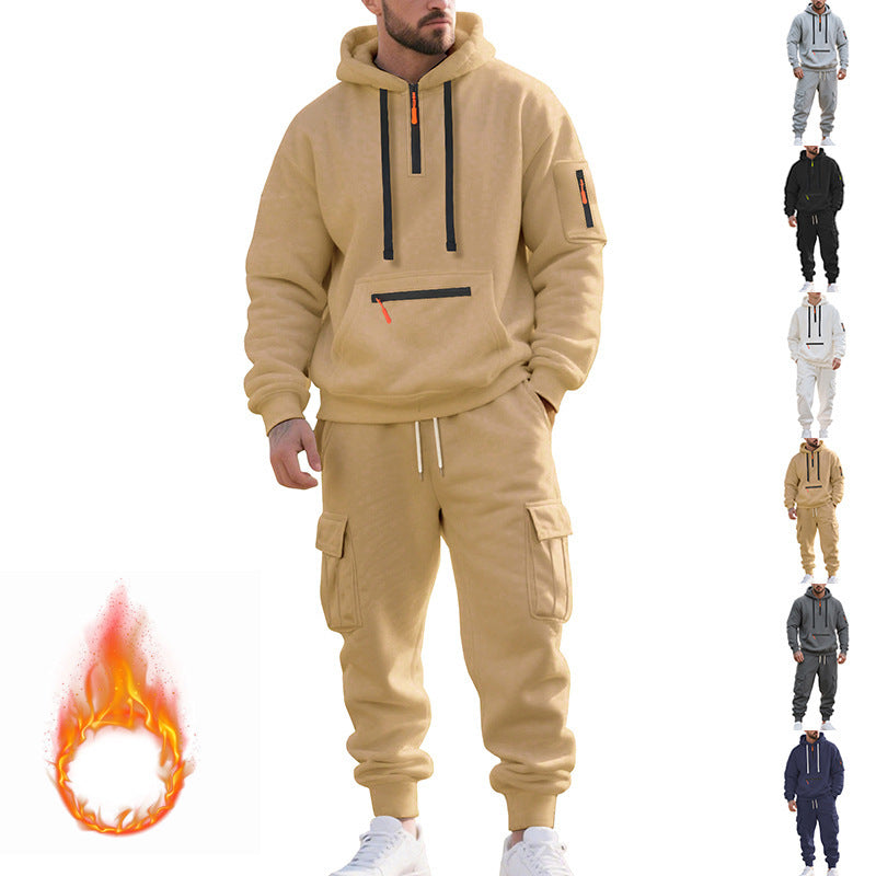 Herren nan utilitaristisches Kapuzenpullover und Cargo-Jogginghose Set