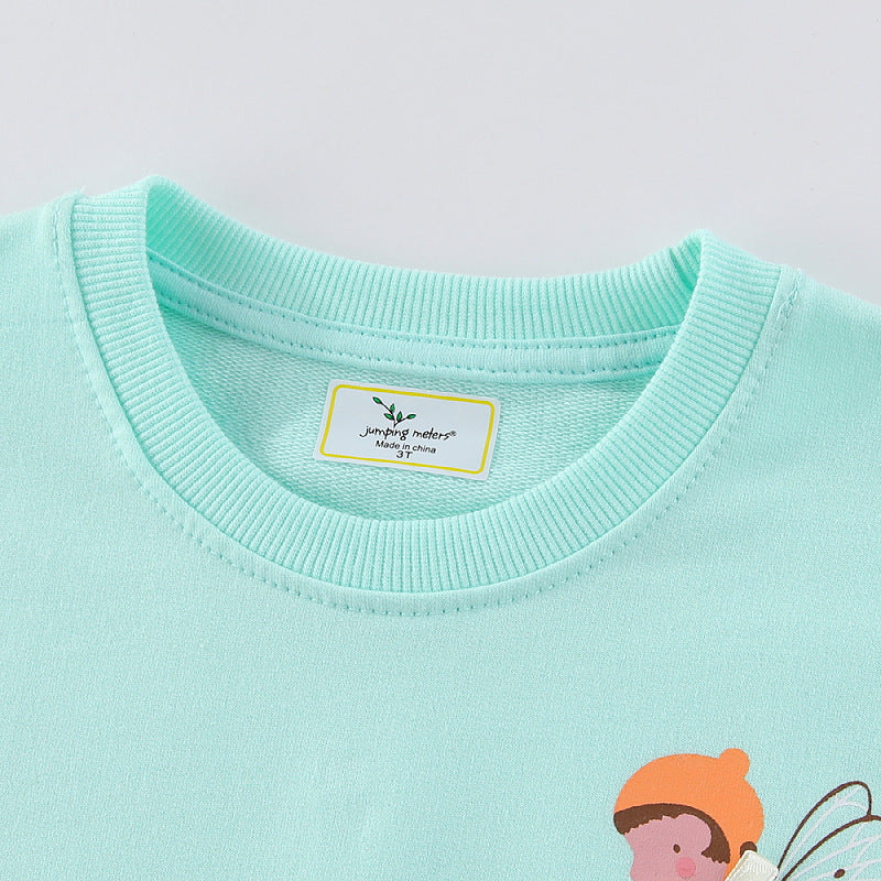 Mädchen Sweatshirt mit zauberhaftem Feen- und Blumenmotiv