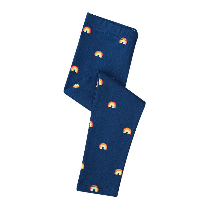 Mädchen Leggings mit buntem Regenbogenmotiv