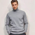 Herren nan feinstrick Rollkragenpullover mit schmaler Silhouette und gerippten Bündchen