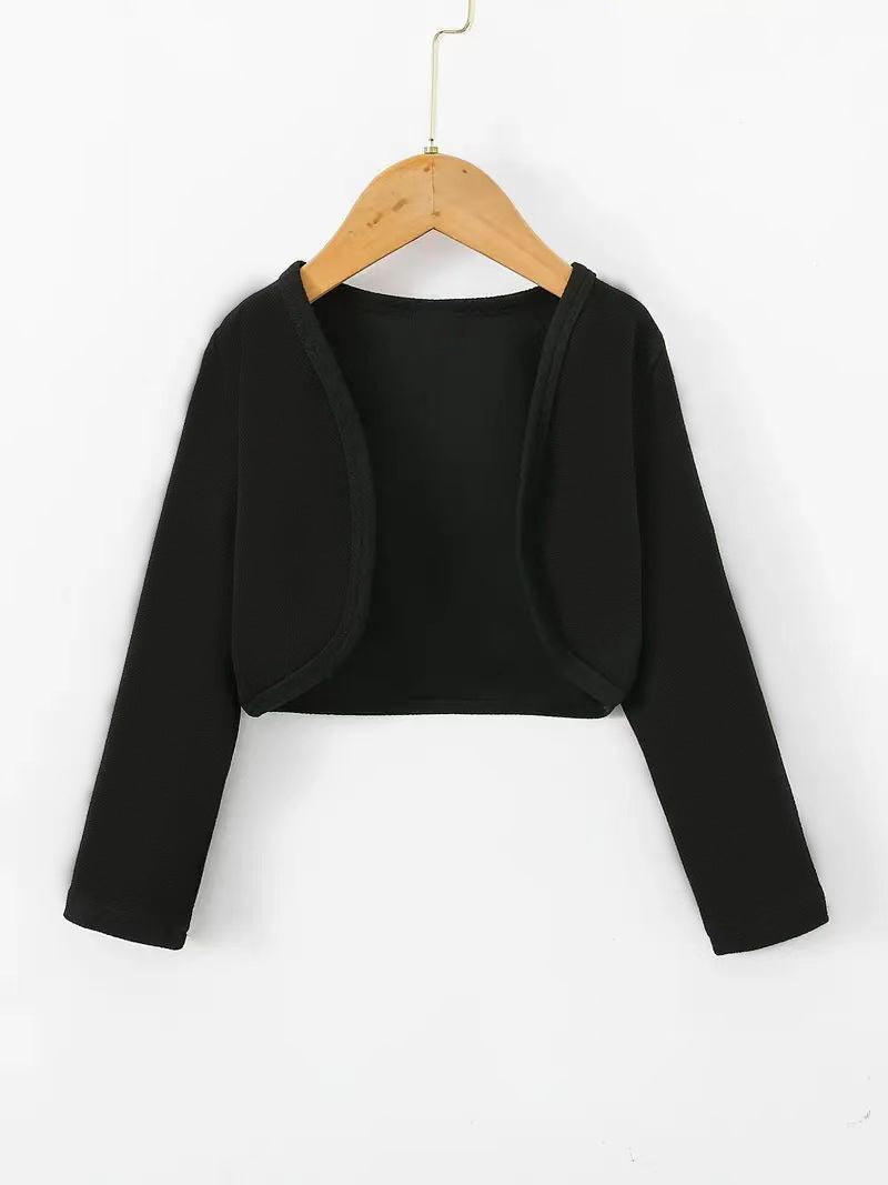 Damen kurz geschnittenes Cardigan mit offenen Schnitt und langen Ärmeln Selmira