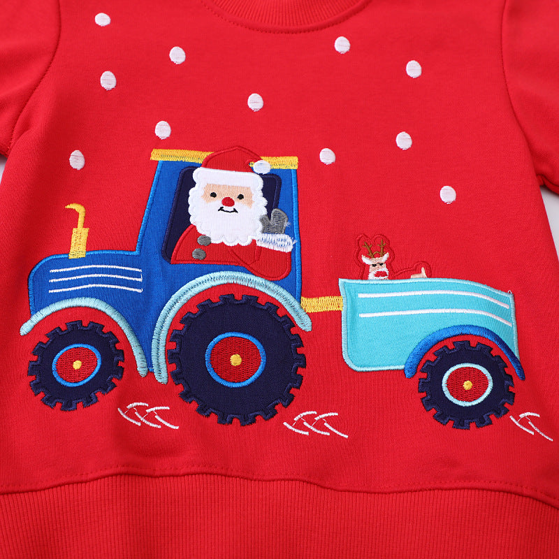 Kinder Sweatshirt mit fröhlichem Traktor-Motiv