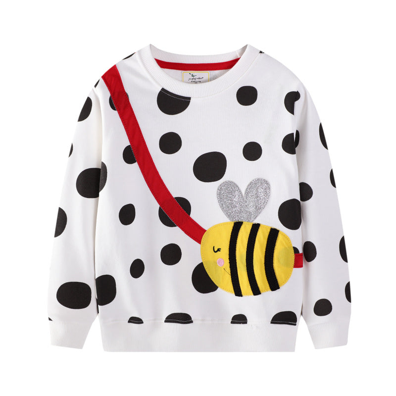 Mädchen Sweatshirt mit fröhlichem Bienenmotiv