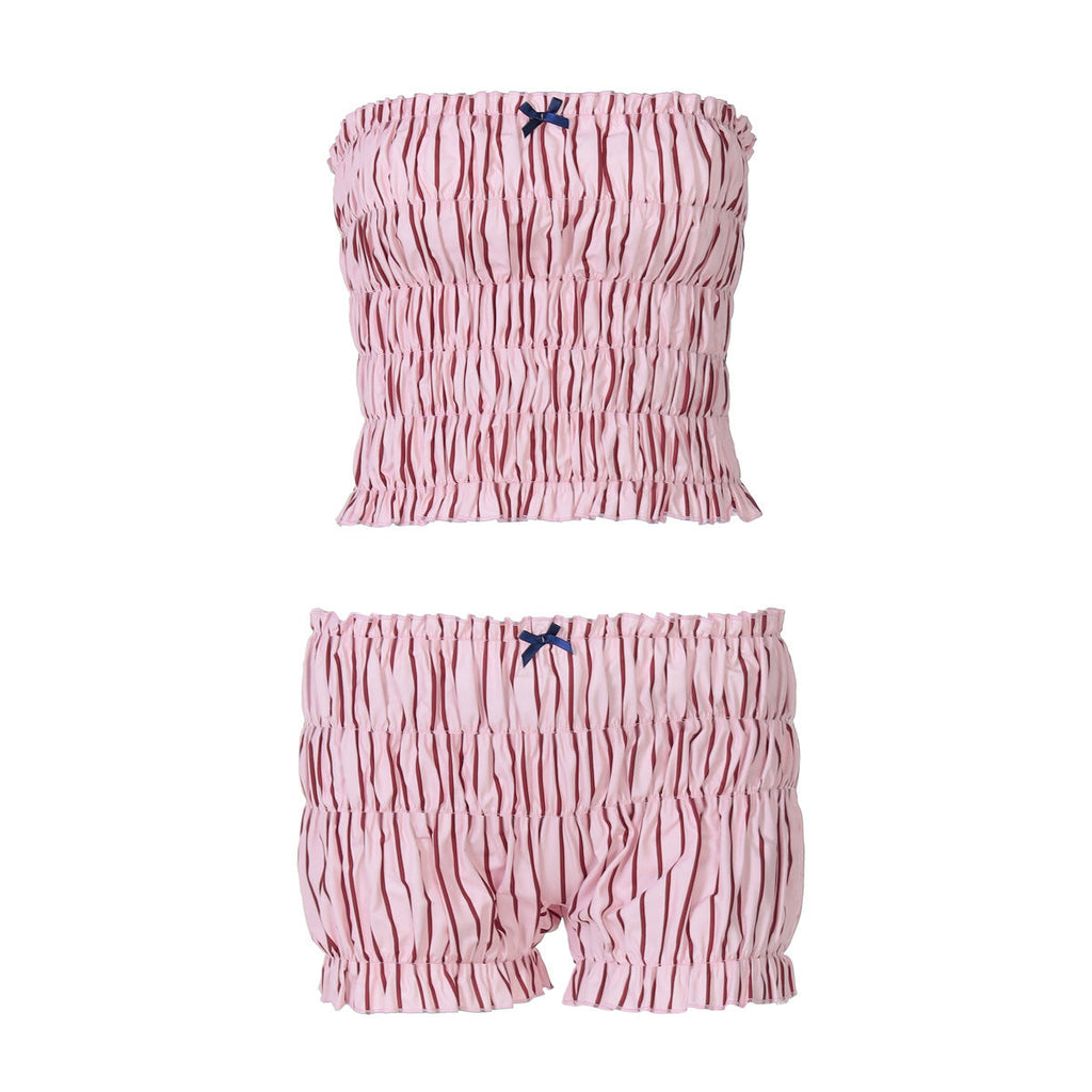 Damen Bandeau-Bikini-Set mit Rüschendetails und verstellbaren Trägern Selmira