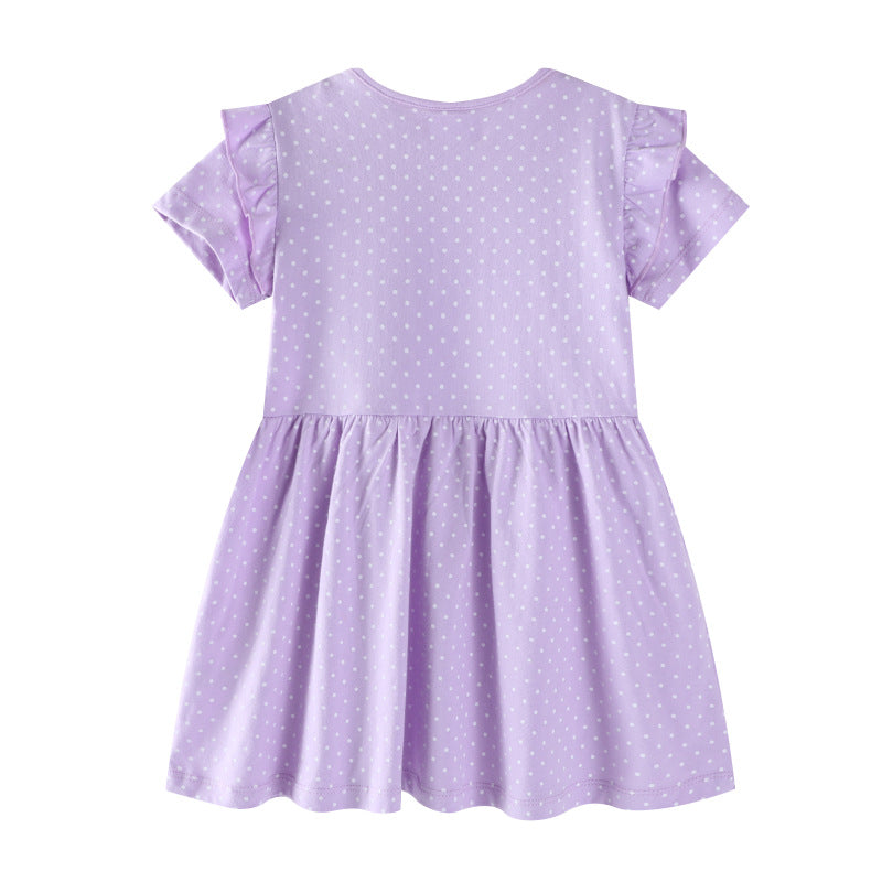 Mädchen Freizeitkleid mit zauberhaften Katzenmotiven