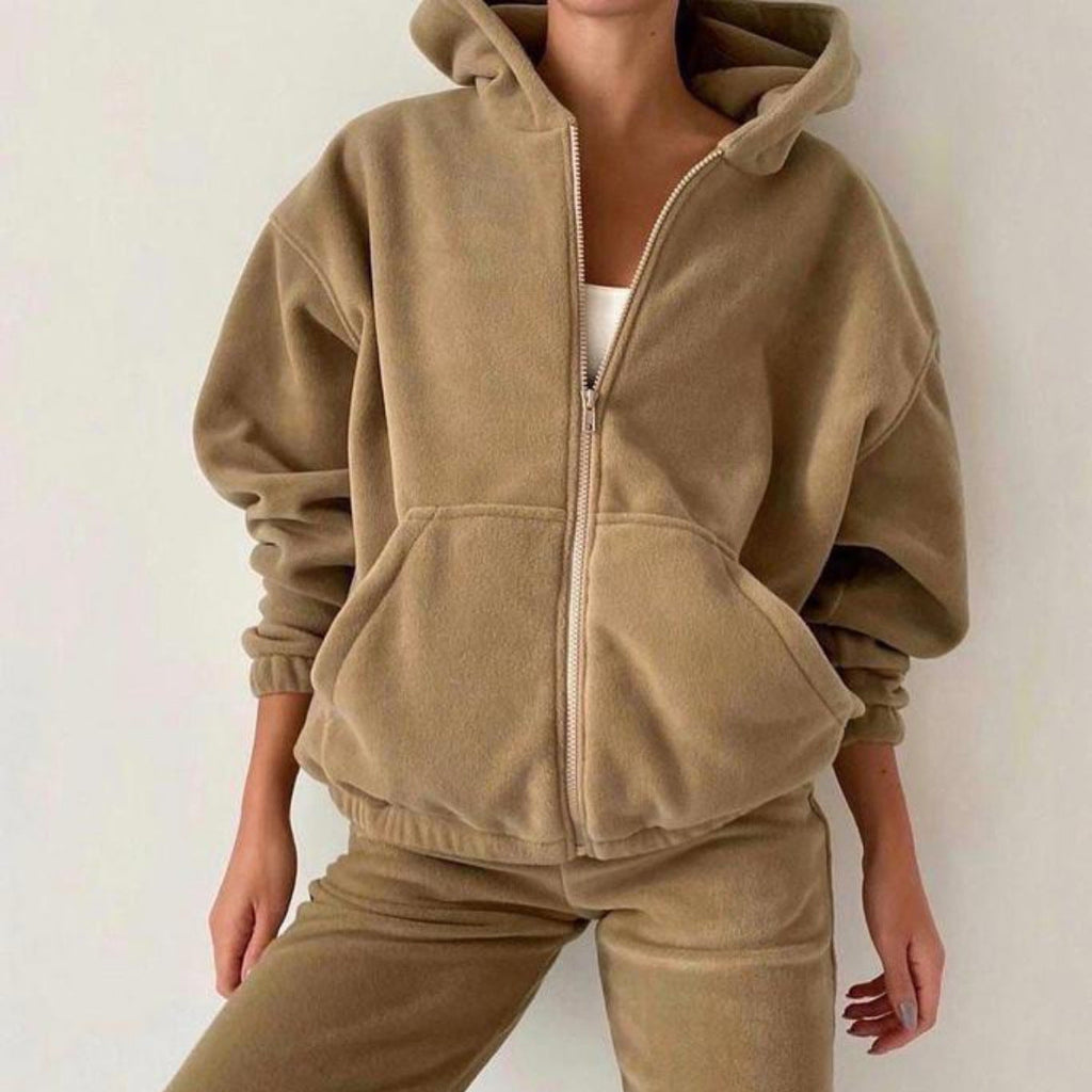 Damen nan oversized Kapuzenpullover-Set mit Cargo-Jogginghose