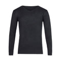 Herren nan feiner V-Ausschnitt-Pullover aus Baumwoll-Merino-Mix mit schmaler Silhouette