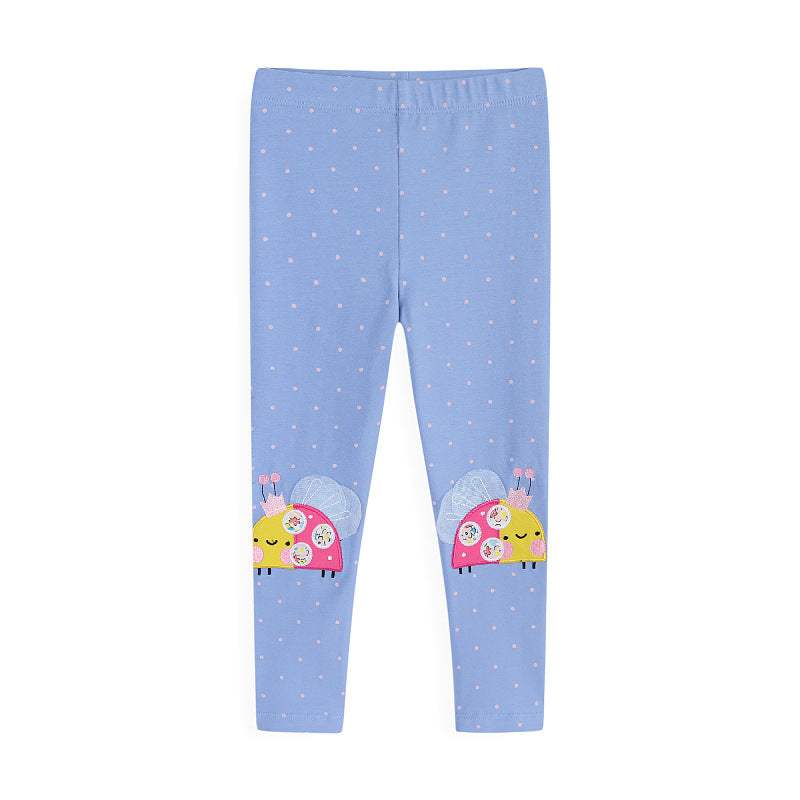 Mädchen Leggings mit fröhlichem Schneckenmotiv