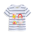 Kinder T-Shirt mit buntem Regenbogen und fröhlichem Sonnendesign