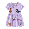 Mädchen Freizeitkleid mit zauberhaften Katzenmotiven