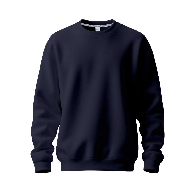 Herren nan Oversize-Rundhals-Sweatshirt aus weichem Baumwollfleece mit gerippten Bündchen