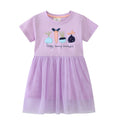 Mädchen Kleid mit floralem Stickdesign und Tüllrock