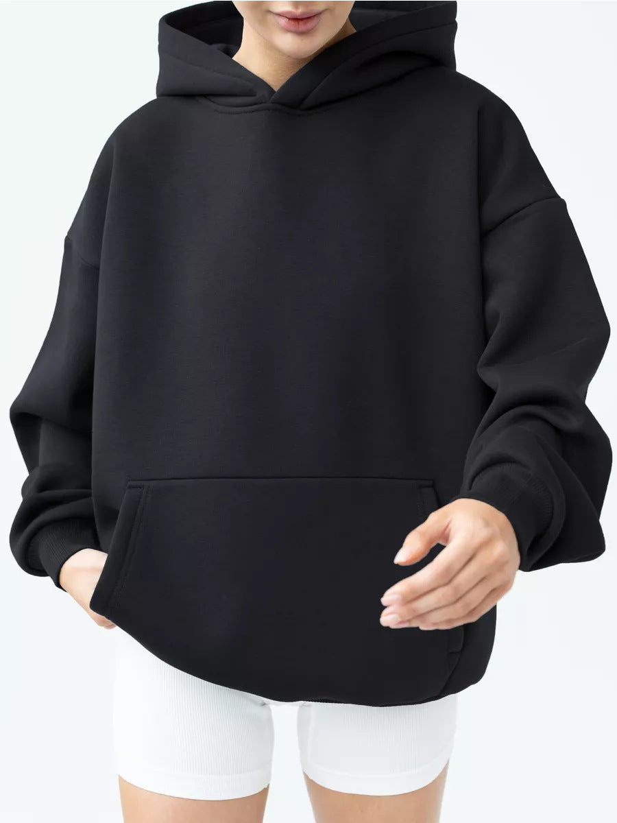 Damen nan oversized Kapuzenpullover mit Kängurutasche und dropped-shoulder Schnitt