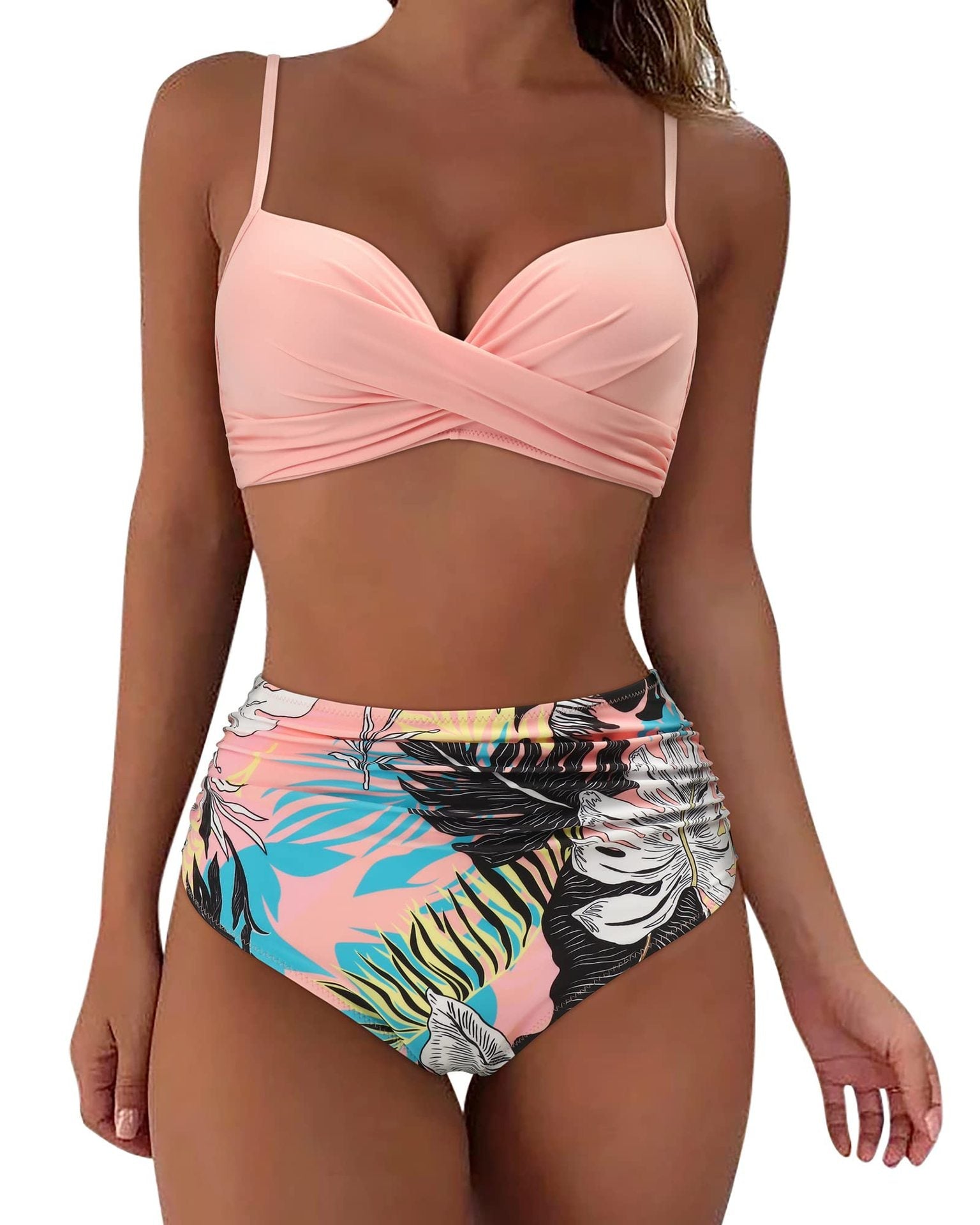 Damen High-Waist Tierdruck-Bikini-Set Selmira