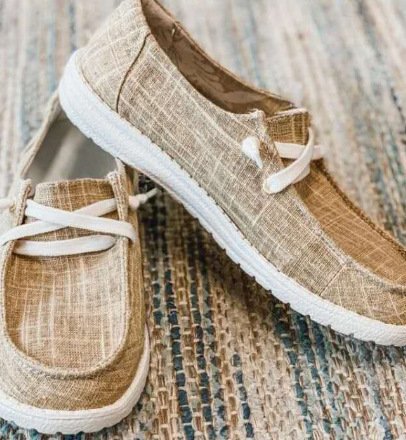 Damen Freizeit-Slip-On Schuhe mit elastischen Schnürdetails und rutschfester Sohle Selmira