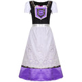 Damen nan Trachtenkleid mit geschnürter Miederblende und bestickter Schürze