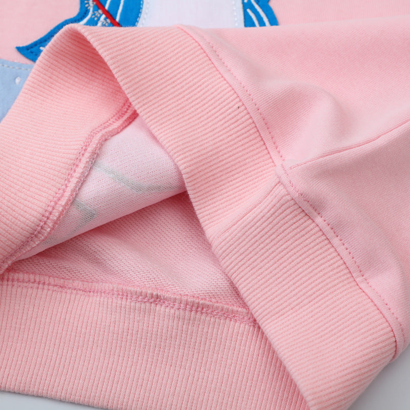 Mädchen Sweatshirt mit niedlicher Einhorn-Applikation