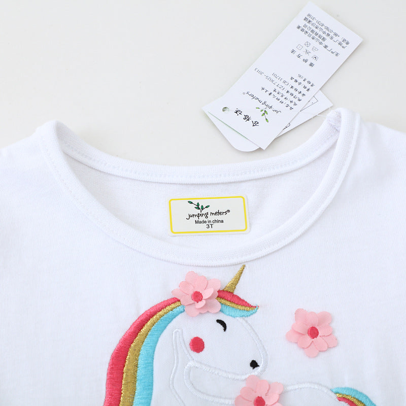 Mädchen Freizeitkleid mit zauberhaftem Einhorn-Motiv