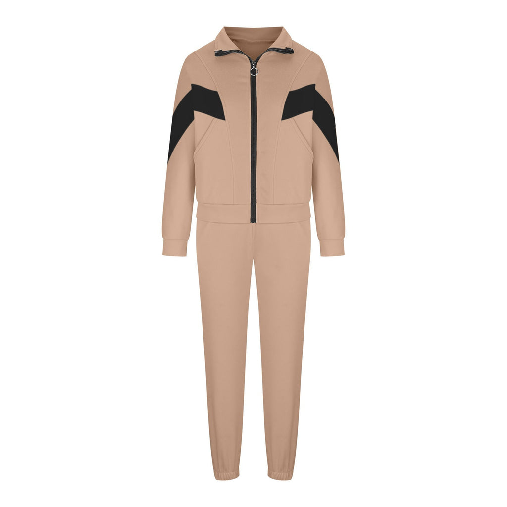 Damen nan athletisches Trainingsset mit Ring-Zipper, eingesetzten Taschen und kontrastierenden Arm-Panels