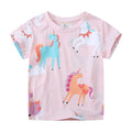 Mädchen T-Shirt mit buntem Einhorn-Design