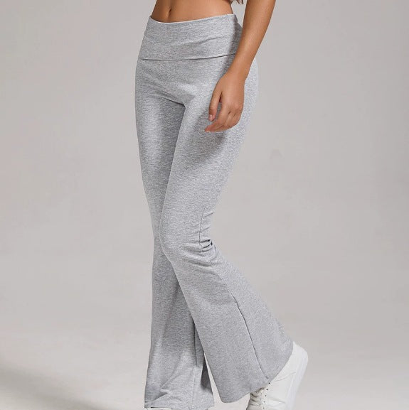 Damen nan hochgeschnittene Stretch-Flare-Yogahose mit formendem Bund