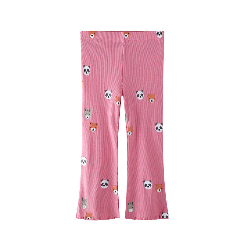 Mädchen Leggings mit verspielten Tierfaces