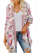 Damen luftiger Kimono mit floralem Muster und weitem Schnitt Selmira