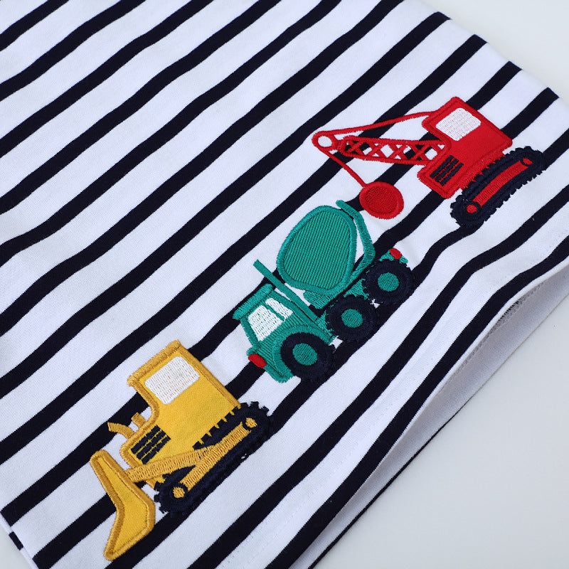 Jungen T-Shirt mit einzigartigem Baustellenfahrzeug-Motiv