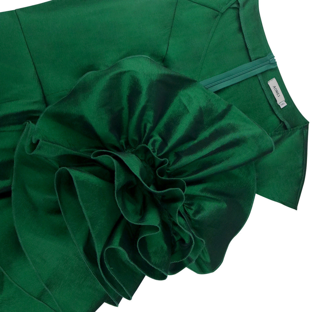 Damen Cocktailkleid mit voluminösen Rüschen und elegantem Peplum Selmira