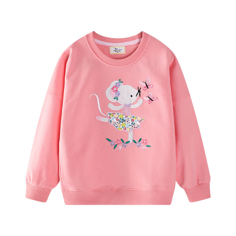 Mädchen Sweatshirt mit verspieltem Mäuse-Design