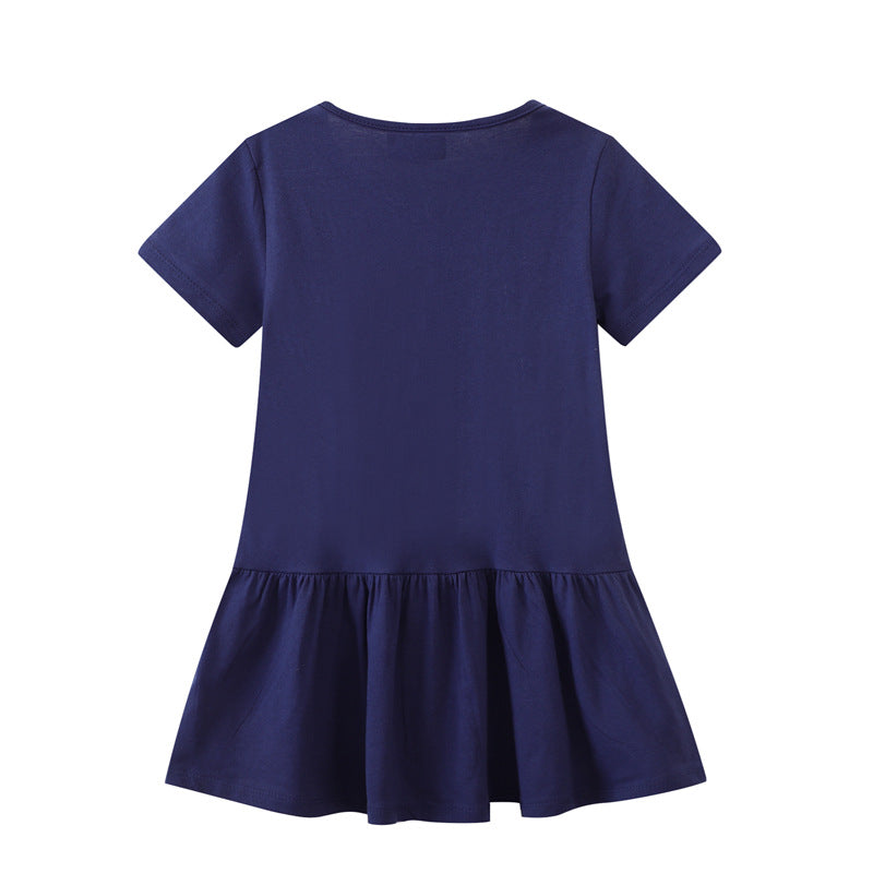 Mädchen T-Shirt Kleid mit zauberhaftem Einhornmotiv