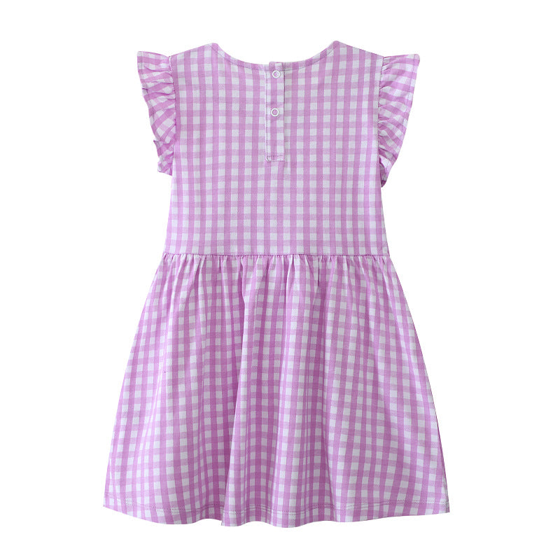 Mädchen Sommerkleid mit lievollen Blumenstickereien