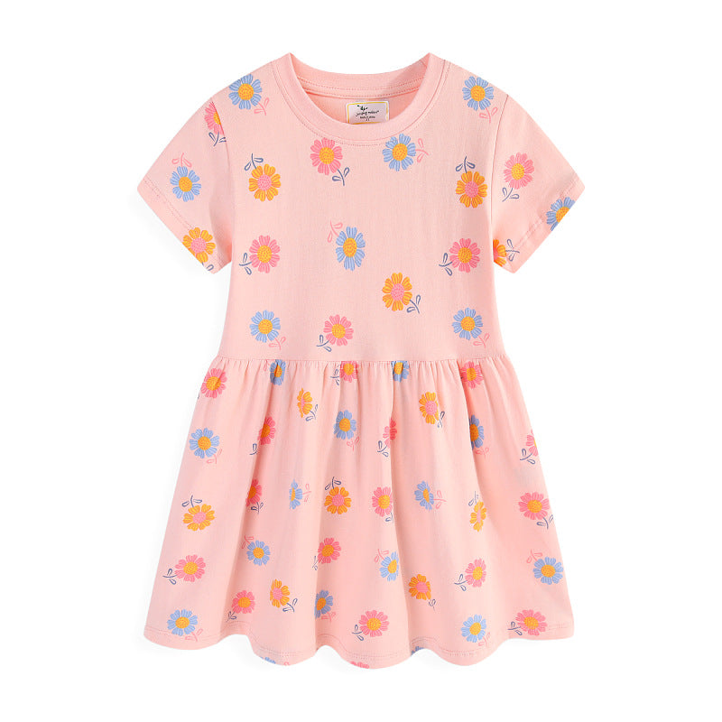 Mädchen Sommerkleid mit buntem Blumenmuster