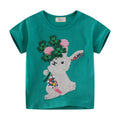 Kinder T-Shirt mit kreativem Hasen-Motiv