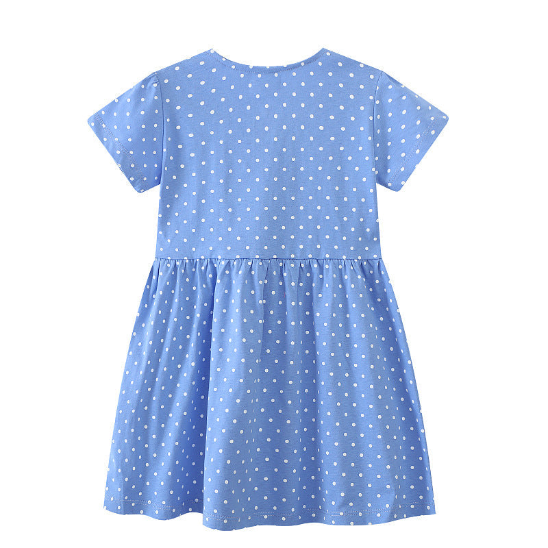 Mädchen Sommerkleid mit verspieltem Schwanenmotiv