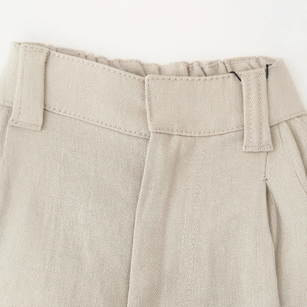 Damen elegante weite Anzughose mit Faltenwurf und hohem Bund Selmira