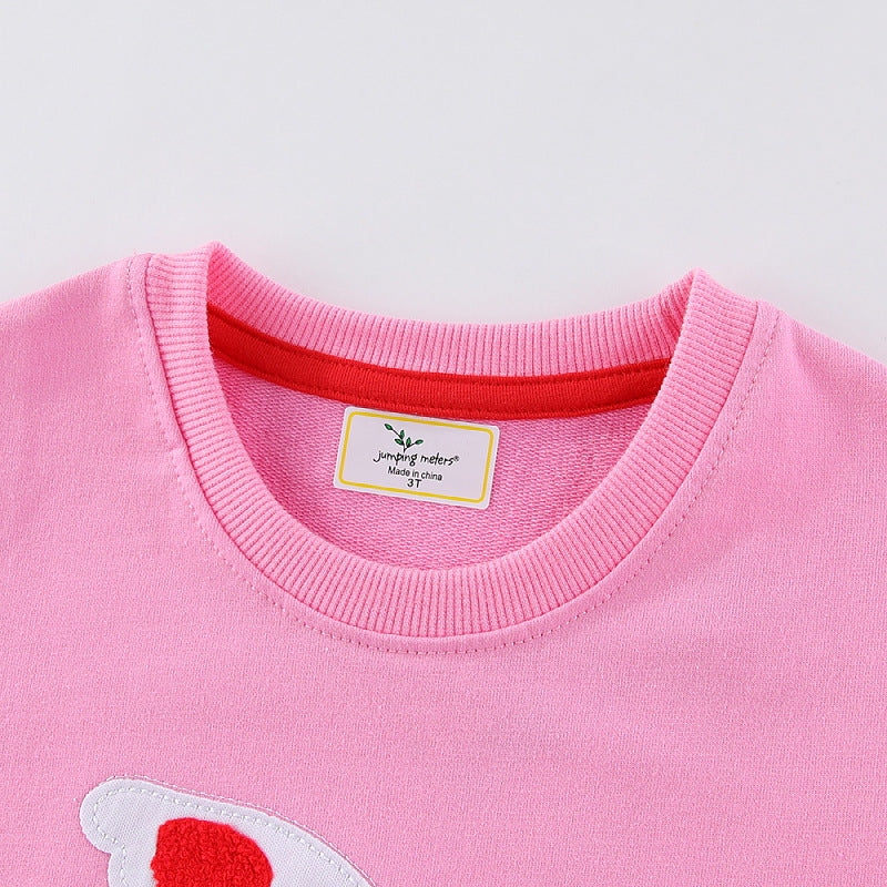 Mädchen Sweatshirt mit lievollem Herz und Vogelmotiv