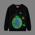 Kinder Sweatshirt mit leuchtendem Weltraum-Design