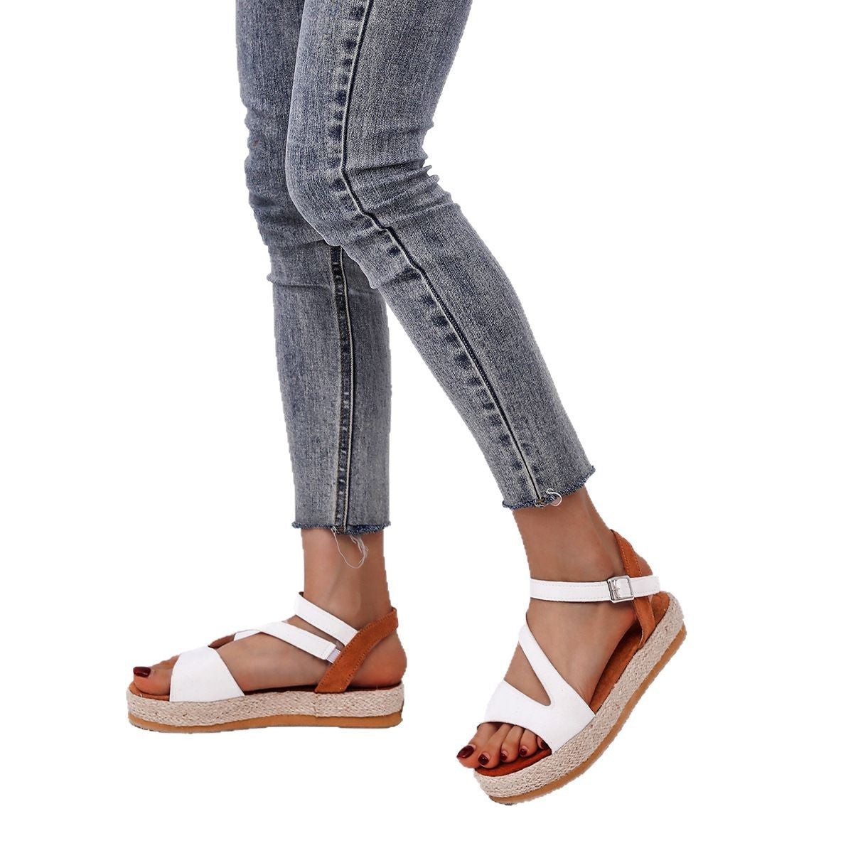 Damen Elegante und komfortable Keil-Sandalen mit verstellbarem Riemen Selmira