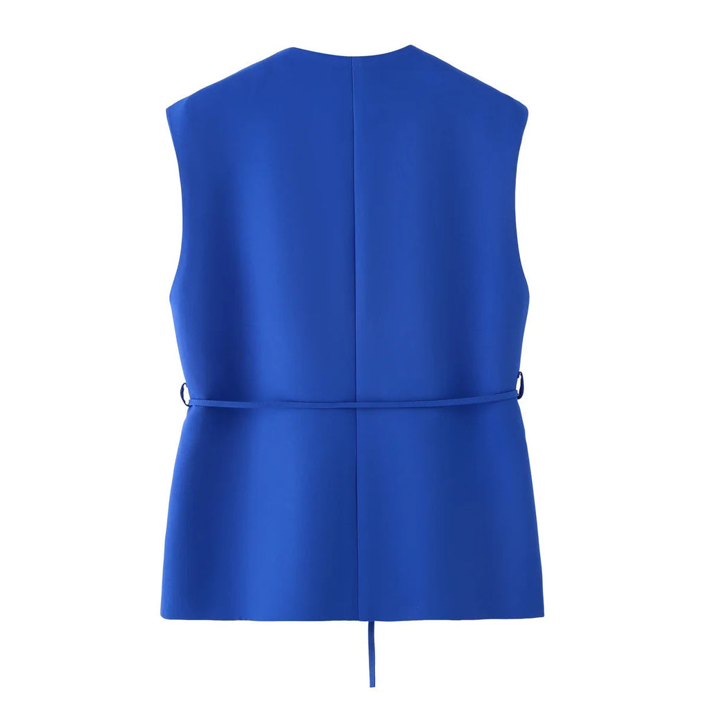 Damen elegantes Blazer- und Hosen-Ensemble mit modernem Gürtel Selmira