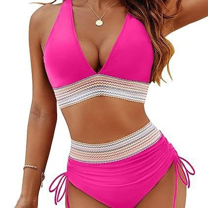 Damen Hochtaillierter Bikini mit schickem Cut-Out und verstellbaren Trägern Selmira