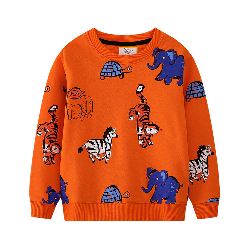 Kinder Sweatshirt mit buntem Tiermotiv