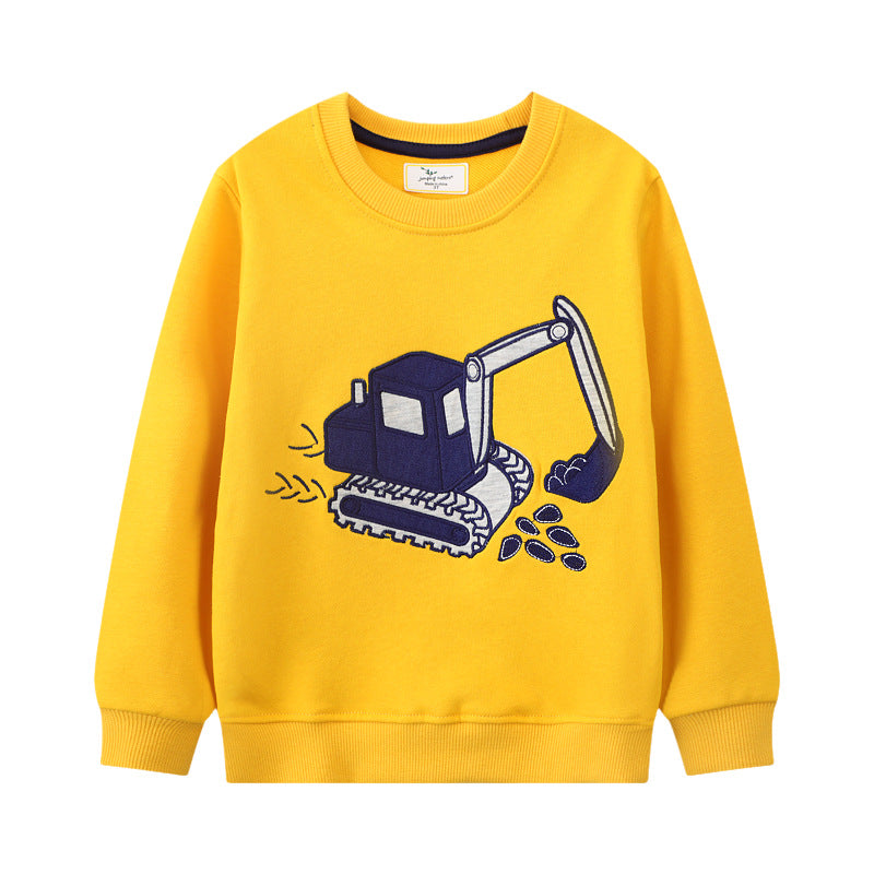 Unisex Sweatshirt mit lustigem Bagger-Design