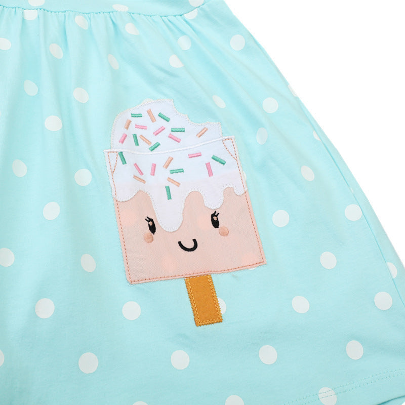 Mädchen Sommerkleid mit bezauberndem Eiskreisll