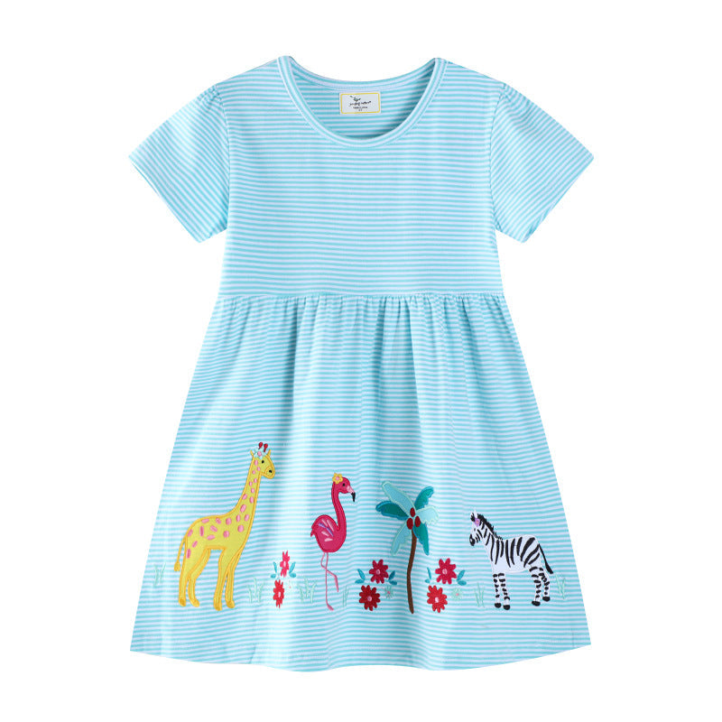 Mädchen Freizeitkleid mit tierischem Motiv
