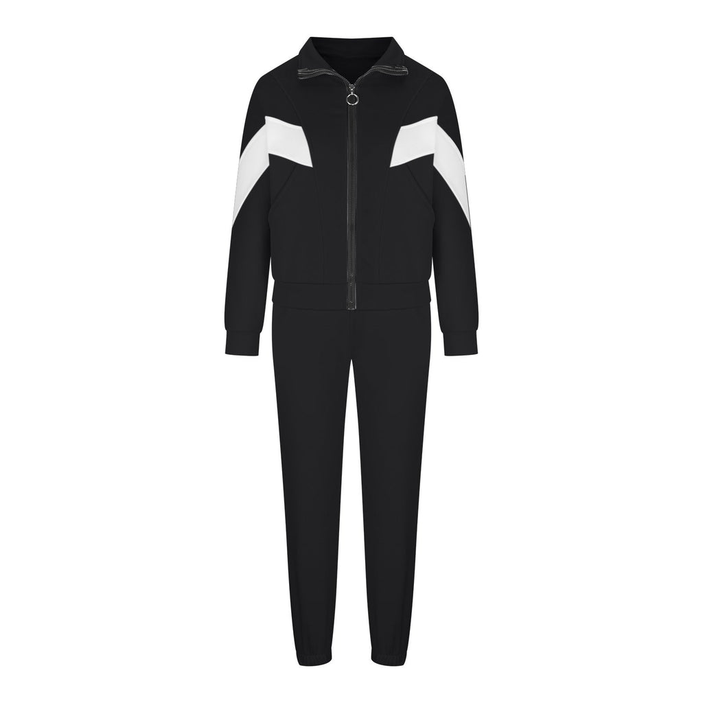 Damen nan athletisches Trainingsset mit Ring-Zipper, eingesetzten Taschen und kontrastierenden Arm-Panels